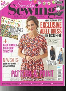 simply sewing magazine, issue # 34 free gifts or inserts are not included.