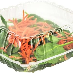 9 Inches Clamshell Plastic Clear Hinged Food Storage Containers 8.3x8.5x2.8 - Pack of 200