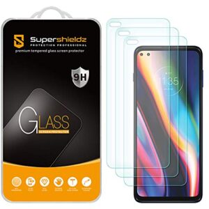 supershieldz (3 pack) designed for motorola (one 5g) and one 5g uw tempered glass screen protector, anti scratch, bubble free