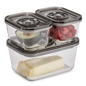Caso Design VG 3000 3-Piece Food Vacuum Canister Set with Food Management App, small