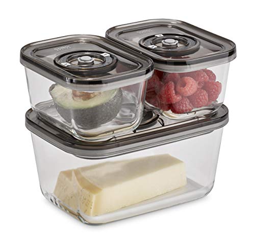 Caso Design VG 3000 3-Piece Food Vacuum Canister Set with Food Management App, small