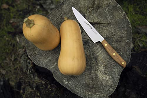 ARCOS Kitchen Knife 6 Inch Stainless Steel. Professional Kitchen Knife for Cooking. Ovengkol Wood Handle 100% natural FSC and 160 mm Blade. Series Nordika