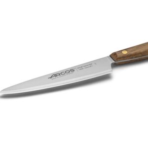 ARCOS Kitchen Knife 6 Inch Stainless Steel. Professional Kitchen Knife for Cooking. Ovengkol Wood Handle 100% natural FSC and 160 mm Blade. Series Nordika