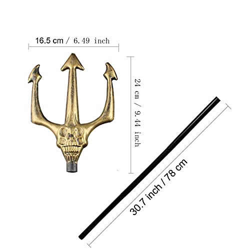 Gold Devil Pitchfork Halloween Costumes for Kids Adults Weapon Prop Fancy Dress Party Decorations Accessory