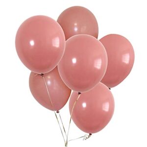 100pcs rosewood latex dusty rose mauve pink balloon bouquet arch garland backrop for kids party boho baby shower wedding bridal shower birthday decoration