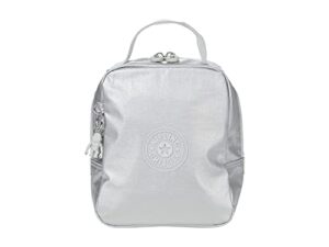 kipling womens lyla insulated lunch bag, bright silver, small us