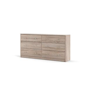 Tvilum 6 Drawer Double Dresser, Truffle Gray