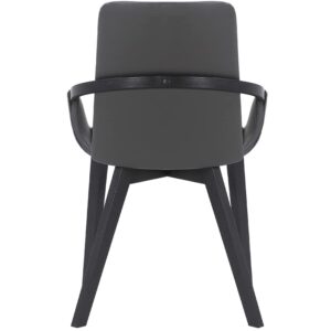 Armen Living Greisen Modern Wood Dining Room Chair, Grey/Charcoal