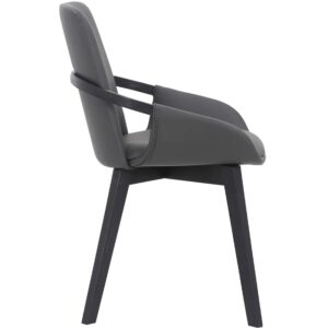 Armen Living Greisen Modern Wood Dining Room Chair, Grey/Charcoal