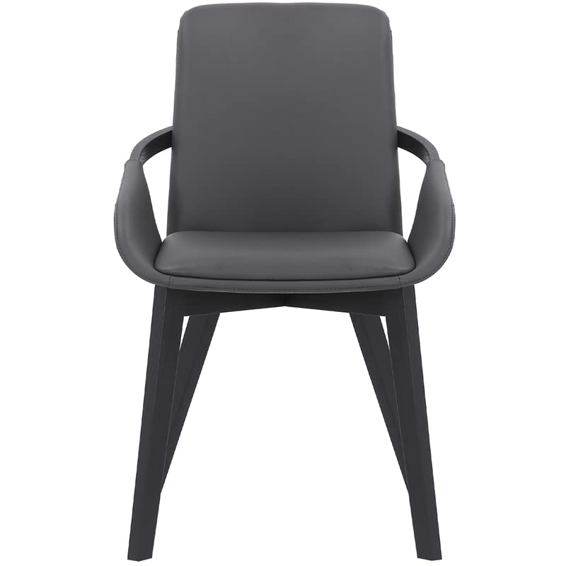 Armen Living Greisen Modern Wood Dining Room Chair, Grey/Charcoal