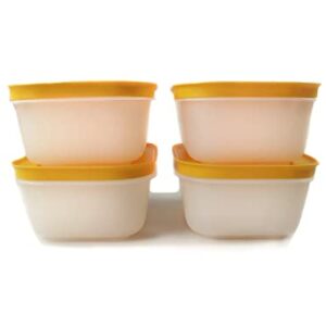 Tupperware Freezer Mates Small Low 450 ml white orange (4)