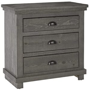 progressive furniture willow nightstand, distressed dark gray