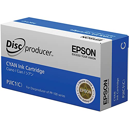 PJIC1-C13S020447 Cyan Ink Cartridge (1-Pack) for DiscProducer PP-100 in Retail Packaging