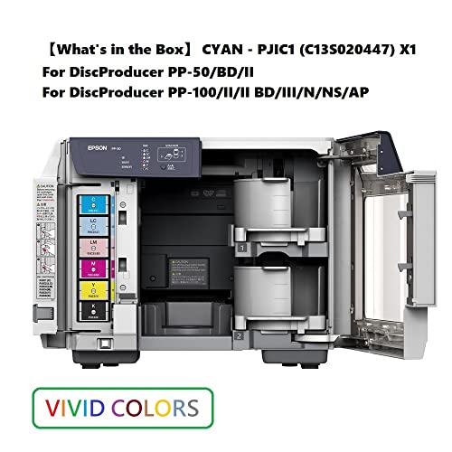 PJIC1-C13S020447 Cyan Ink Cartridge (1-Pack) for DiscProducer PP-100 in Retail Packaging