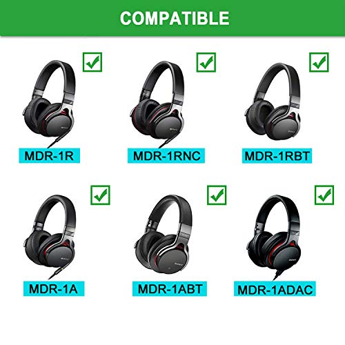 MDR-1A Headband Cover, Replacement Top Headband Protector Pad Cushion Cover Repair Parts Compatible for Sony MDR-1R 1RNC 1RBT MDR-1A 1ADAC 1ABT Headphones (Black)