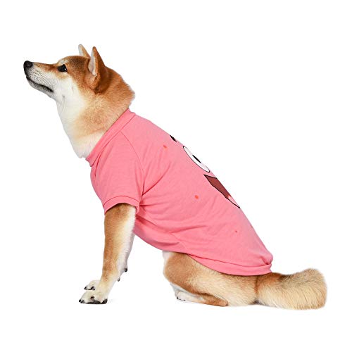 SpongeBob SquarePants for Pets Patrick Pink Shirt for Dogs & Green Bandana Combo- Size Small | Soft and Comfortable Spongebob Clothes for Dogs- Lightweight T Shirt & Dog Bandana