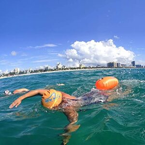 New Wave Swim Bubble and Swim Cap Bundle - Orange