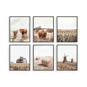 haus and hues highland cow art and farmhouse wall decor cow wall art and farmhouse pictures | cow decor | cow prints wall art | cow pictures wall décor