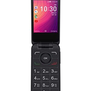 Alcatel GO FLIP 3 Black 4GB 4052W (GSM Unlocked) Flip Phone - For Senior Easy Use (Renewed)