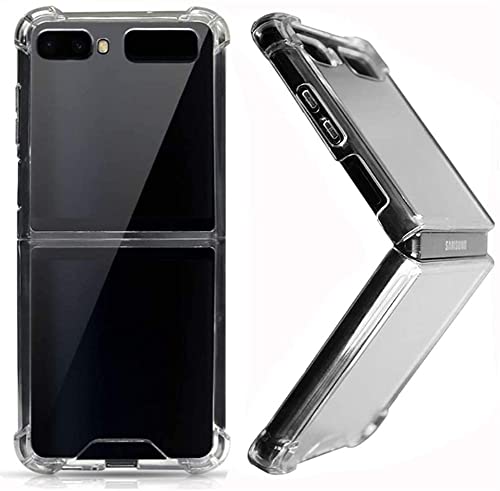 Clear Case for Galaxy Z Flip,Z Flip 5G Case,Ultra Thin Crystal Soft TPU Rubber Scratch Resistant Anti-Slip Phone Case for Samsung Galaxy Z Flip/Z Flip 5G (Clear)