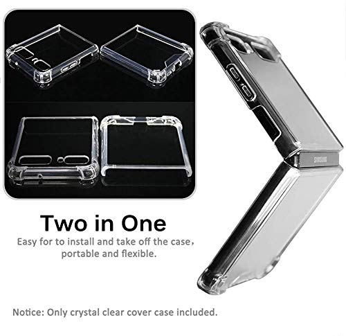 Clear Case for Galaxy Z Flip,Z Flip 5G Case,Ultra Thin Crystal Soft TPU Rubber Scratch Resistant Anti-Slip Phone Case for Samsung Galaxy Z Flip/Z Flip 5G (Clear)