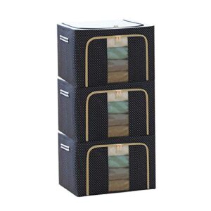 guo feng diao ® storage bins with lids steel frame storage box oxford cloth storage box quilt storage box folding wardrobe fabric extra large storage bag