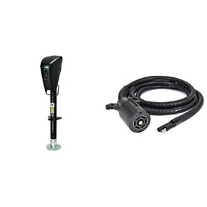 lippert components power stance™ tongue jack with optional 2-way to 7-way powering system for rvs