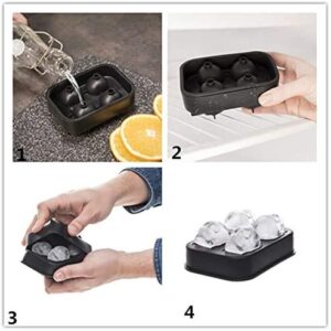 3D Skull Ice Mold-5Pack,Easy Release Silicone Mold, Ice Cube Trays Silicone Mold - Easy Release Ice Cube Molds Sphere Ice Ball Maker with Removable Lid and Large Square Ice Molds Reusable and BPA Free