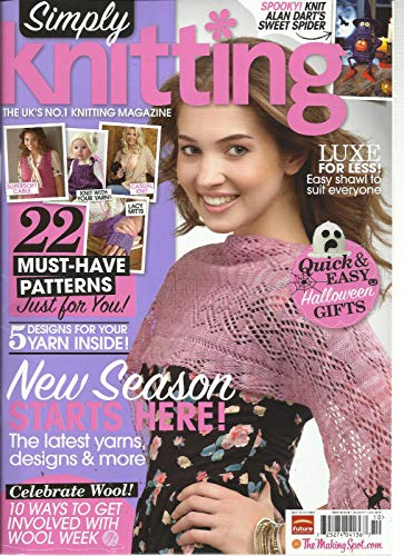 SIMPLY KNITTING, OCTOBER, 2012 ISSUE 98 (THE UK'S NO.1 KNITTING MAGAZINE)