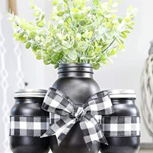 Darware Black Chalkboard Mason Jars (Quart Size, 2-Pack); Black-Coated Blackboard Surface Glass Jars for Arts and Crafts, Gifts, and Rustic Home Decor