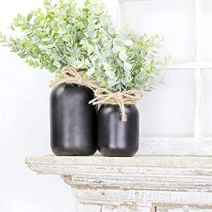 Darware Black Chalkboard Mason Jars (Quart Size, 2-Pack); Black-Coated Blackboard Surface Glass Jars for Arts and Crafts, Gifts, and Rustic Home Decor