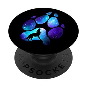 wolf paw print wolves animal popsockets popgrip: swappable grip for phones & tablets