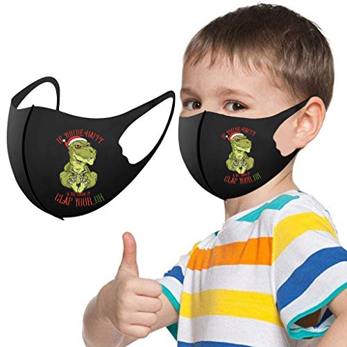 5Pcs Childrens Face_Mask Cute Cartoon Print Reusable Washable Breathable Adjustable Cotton Face Covering For Kids Boys Girl