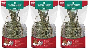 (3 pack) oxbow all natural woven hay timothy club carrot fun pet habitat