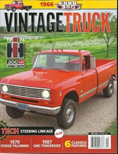 vintage truck magazine, tech steering linkage april, 2020 vol. 28 no. 01