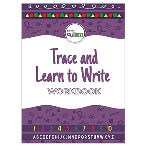 Bright Autism Trace and Learn to Write Workbook, Trace line, Shapes, Numbers and Letters workbook for Kids, Preschool Workbook, Pre-Writing, Pre-Reading