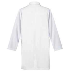 TALVANIA Lab Coat Women White Long Sleeve Uniform Lab Coats Cotton Laboratory Doctor Nurse Coat (Small)