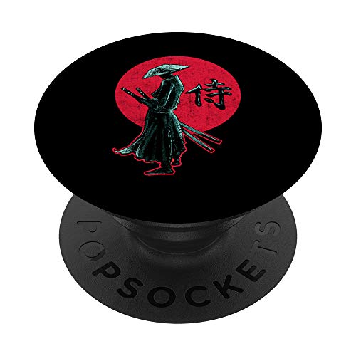 Samurai Sunset Japanese Warrior Sword Manga Anime Nippon PopSockets Grip and Stand for Phones and Tablets