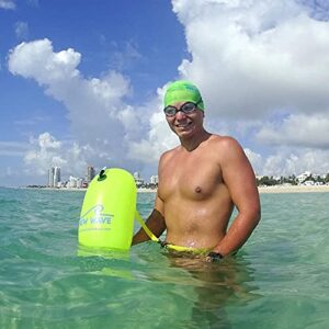 New Wave Swim Bubble Fluo Green and Phone Pouch Bundle