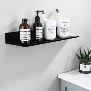 TLBTEK 2 Pack 11.8inch Black Floating Shelves,Rustic Farmhouse Floating Shelves Wall Mounted Storage for Bathroom, Bedroom, Living Room, Kitchen