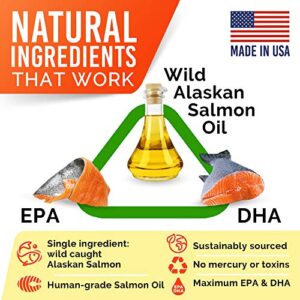 32oz Salmon Oil Omega 3 for Dogs - Fish Oil for Pets - Joint Health - Allergy Relief - Itch Relief, Shedding - Skin and Coat Supplement – Wild Alaskan Salmon Oil - Omega 3 6 9 - EPA & DHA Fatty Acids