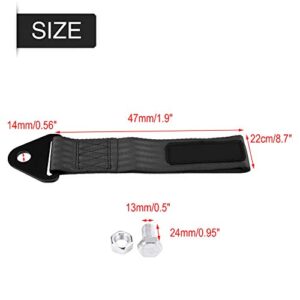 Tow Strap Universal Tow Recovery Strap High Strength Racing Car Tow Strap Tow Rope for Front Rear Bumper Towing Hook (Balck)