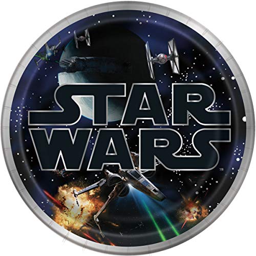 Star Wars Party Birthday Supplies Bundle Plates & Napkins Pack for 16 Guests (Plus Party Planning Checklist by Mikes Super Store)