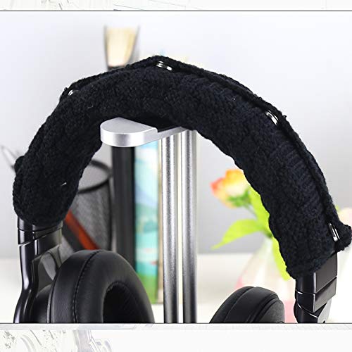 Headphone Headband Cover Comfortable Replacement Headphone Protector Headband Cushions Pad Knitted Protector Sleeve, Black