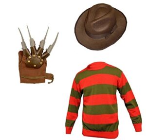 unisex kids boys halloween fancy dress hat jumper set (5-6, jumper, hat & glove)