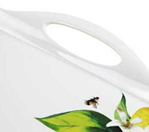 Calypso Basics Fresh Lemons by Reston Lloyd 2pc Melamine Tray Set, Lemons with Honey Bees