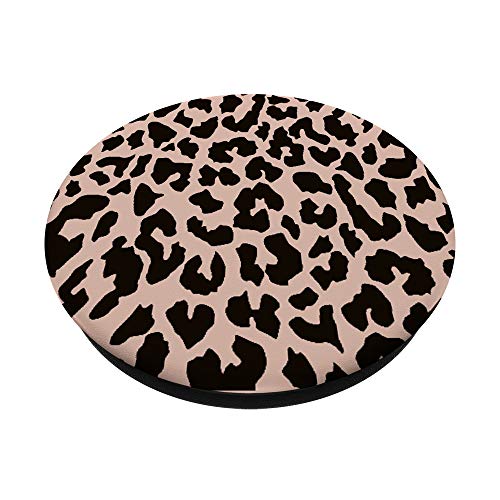 Blush Pink Leopard Cheetah Print Animal Women Girls Cute PopSockets PopGrip: Swappable Grip for Phones & Tablets