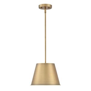 westinghouse lighting 6111500 derose transitional one-light indoor pendant light brushed brass finish