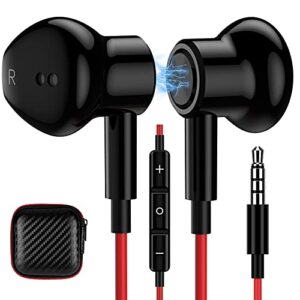 titacute 3.5mm earbuds noise canceling headphone with microphone magnetic in-ear wired stereo 3.5mm jack earphone for moto g power play pure google pixel 4a 3a 5a samsung s10 s9 a14 a13 a12 a03s core