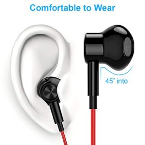 TITACUTE 3.5mm Earbuds Noise Canceling Headphone with Microphone Magnetic in-Ear Wired Stereo 3.5mm Jack Earphone for Moto G Power Play Pure Google Pixel 4a 3a 5a Samsung S10 S9 A14 A13 A12 A03s Core